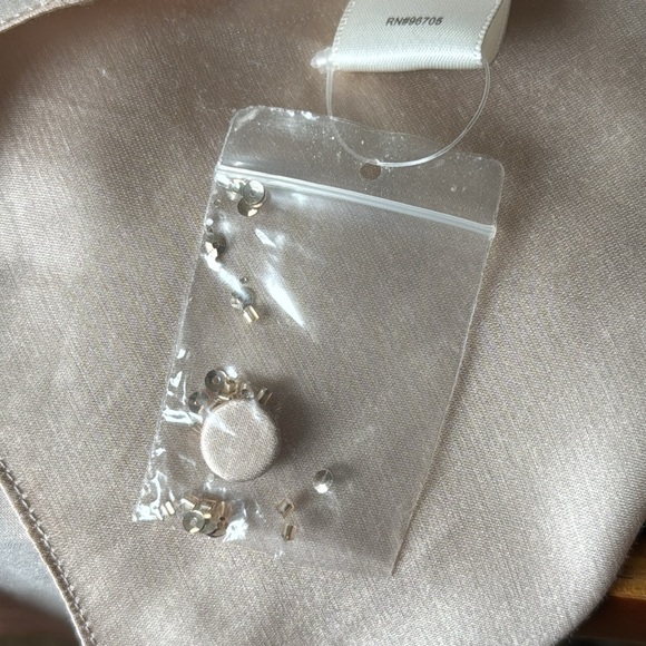 Taylor Silk Satin Beaded Tie Front Blouse Long Sleeve - Picture 5 of 16